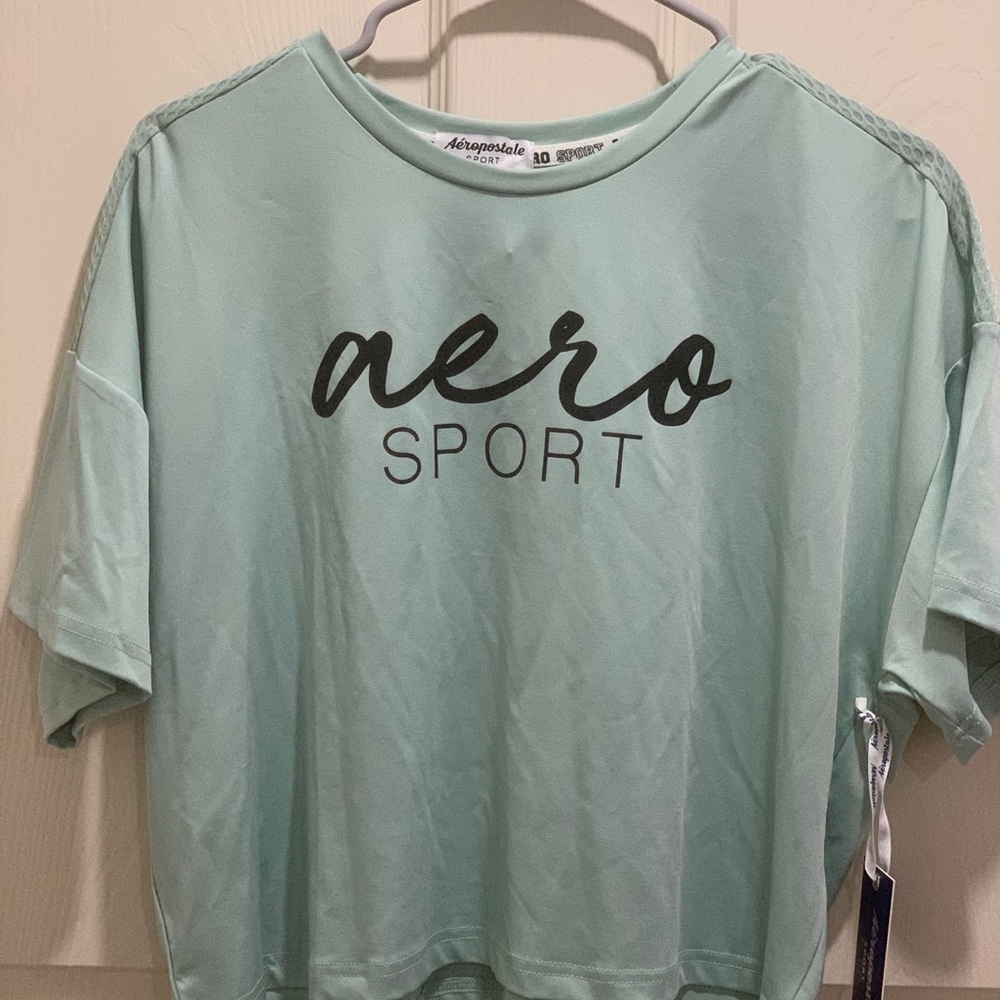 Aeropostale Aero Sport Mint Green Crop Top